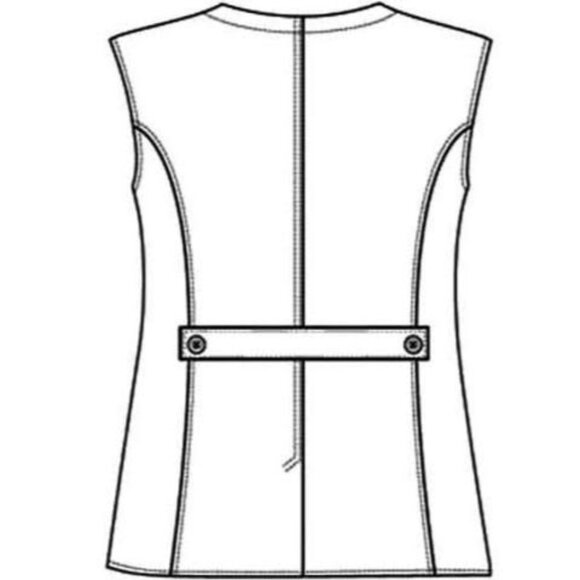 Prima™ by Barco 7182 Women's 3-Pocket Button Front Scrub Vest White - Picture 3 of 3